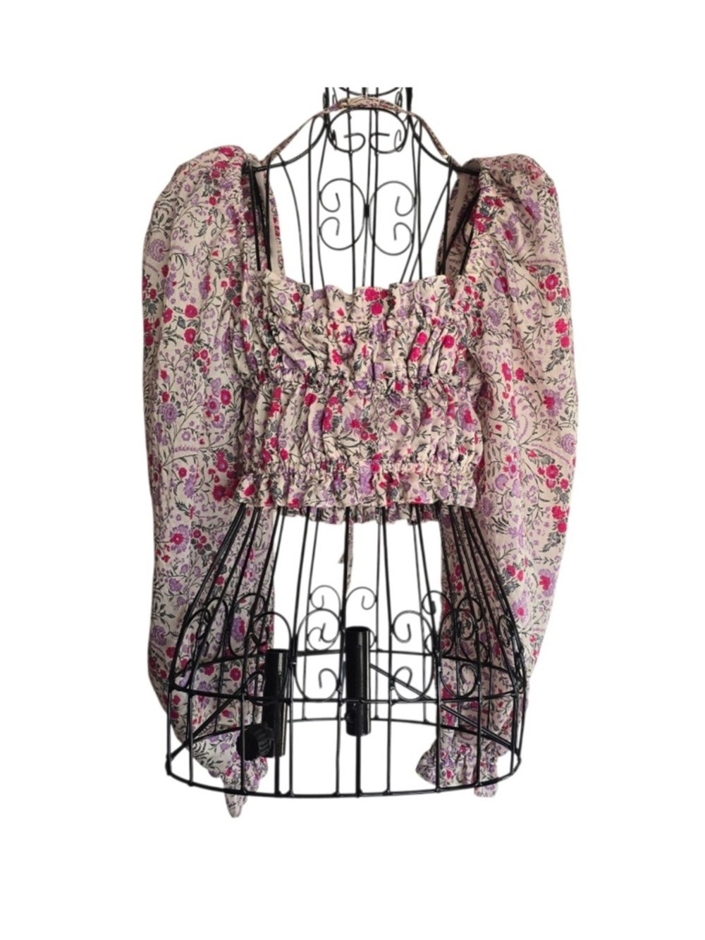 Sabina Musayev Maelys Top In Ivory Print, Size XS - Picture 5 of 11